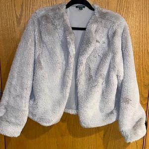 Wild Fable Gray Faux Fur Jacket